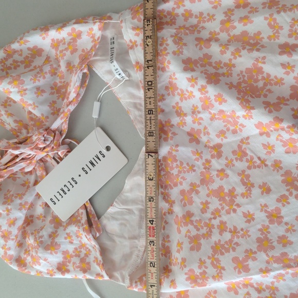 Saints + Secrets Women's Size US M Pink Floral Print Halter Dress New with Tags - Picture 13 of 14